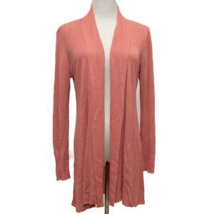 Eileen Fisher Lightweight Open Front Linen Blend Cardigan Size Small